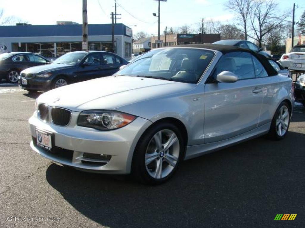 2009 1 Series 128i Convertible - Titanium Silver Metallic / Grey Boston Leather photo #7