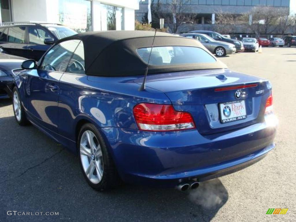 2009 1 Series 128i Convertible - Montego Blue Metallic / Black Boston Leather photo #11