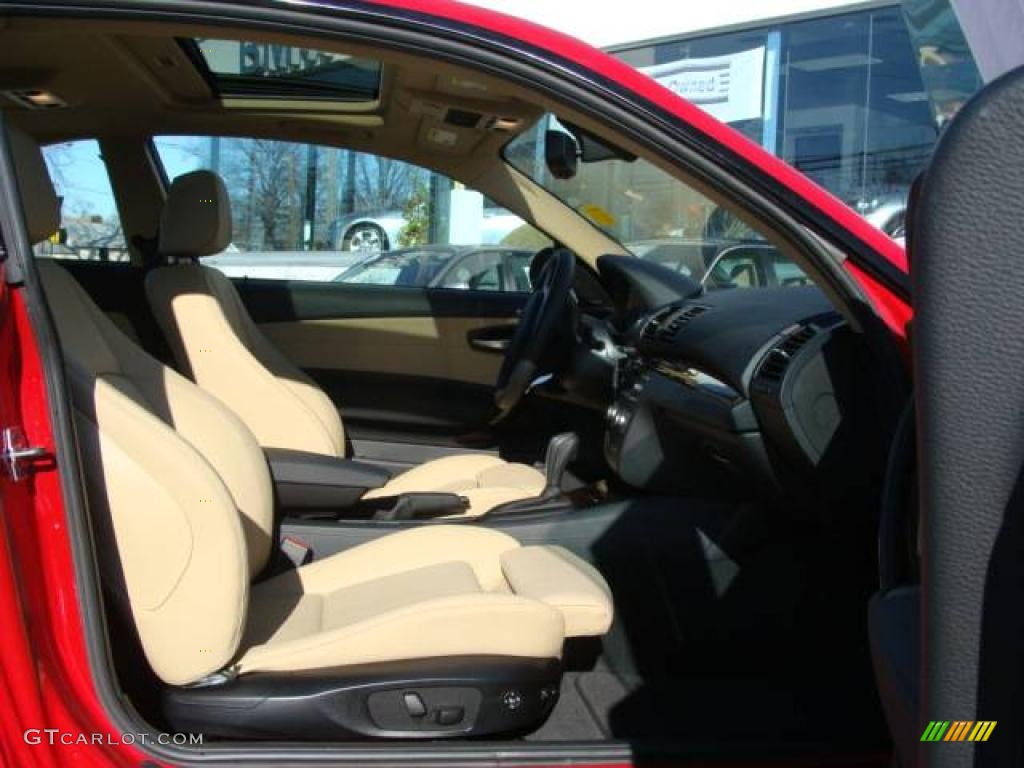 2009 1 Series 135i Coupe - Crimson Red / Savanna Beige/Black Boston Leather photo #20