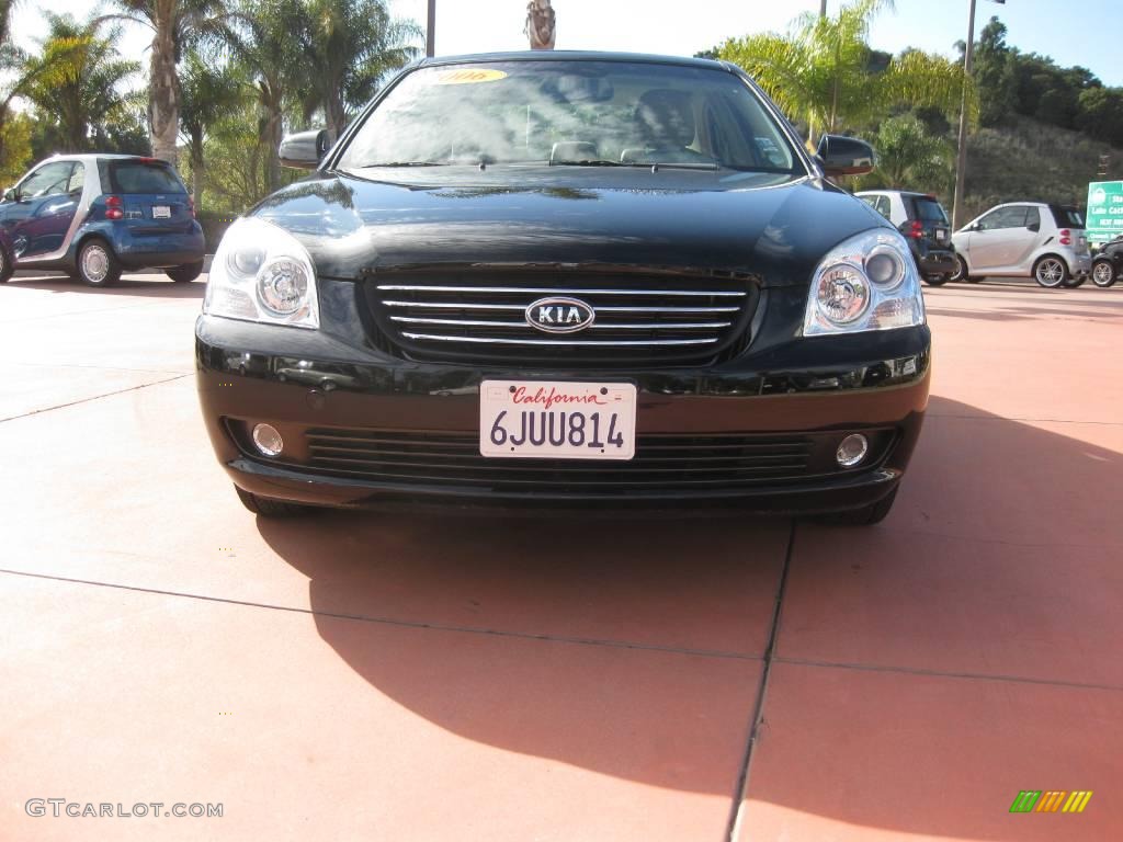 2006 Optima LX V6 - Black / Beige photo #2