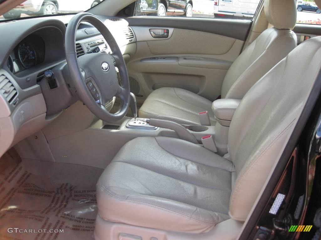 2006 Optima LX V6 - Black / Beige photo #4