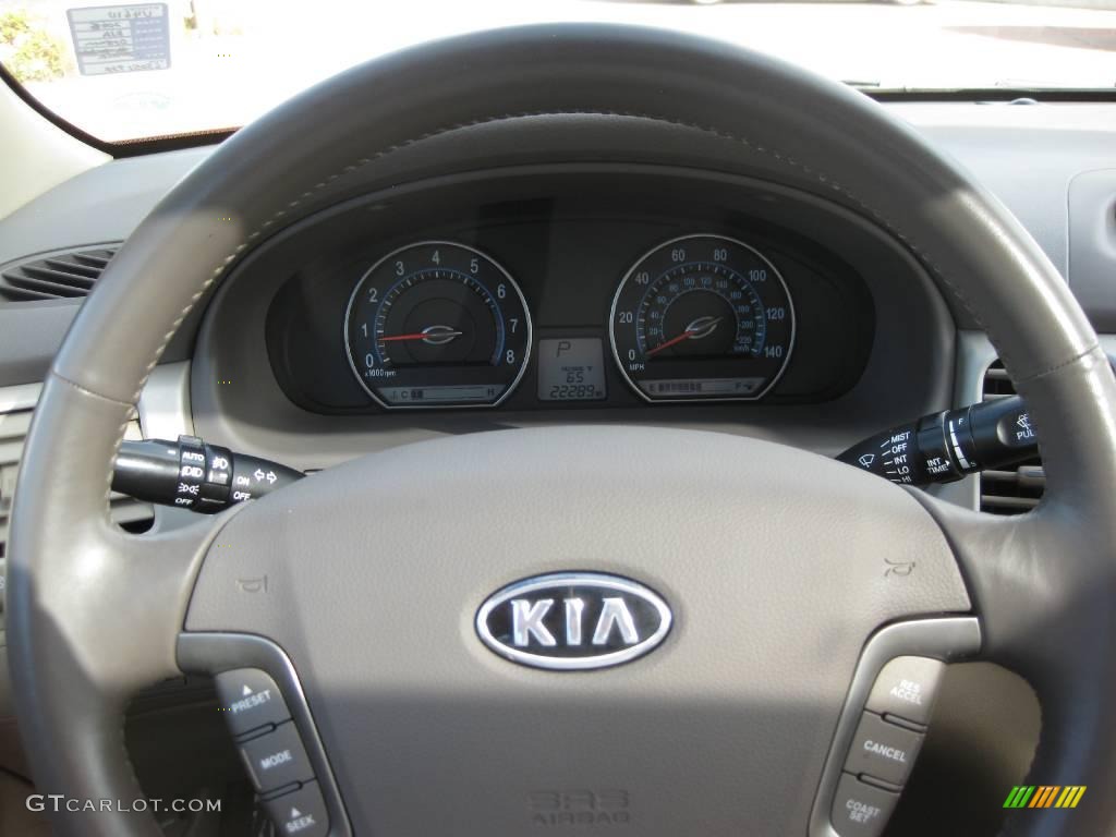 2006 Optima LX V6 - Black / Beige photo #12