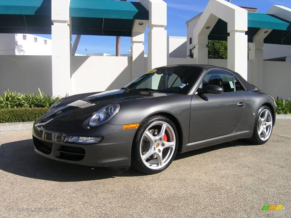 2006 911 Carrera S Cabriolet - Slate Grey Metallic / Black photo #1