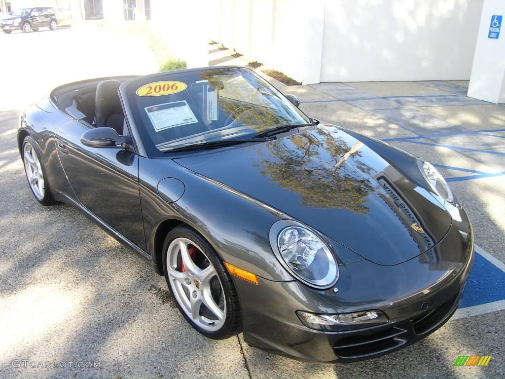 2006 911 Carrera S Cabriolet - Slate Grey Metallic / Black photo #26