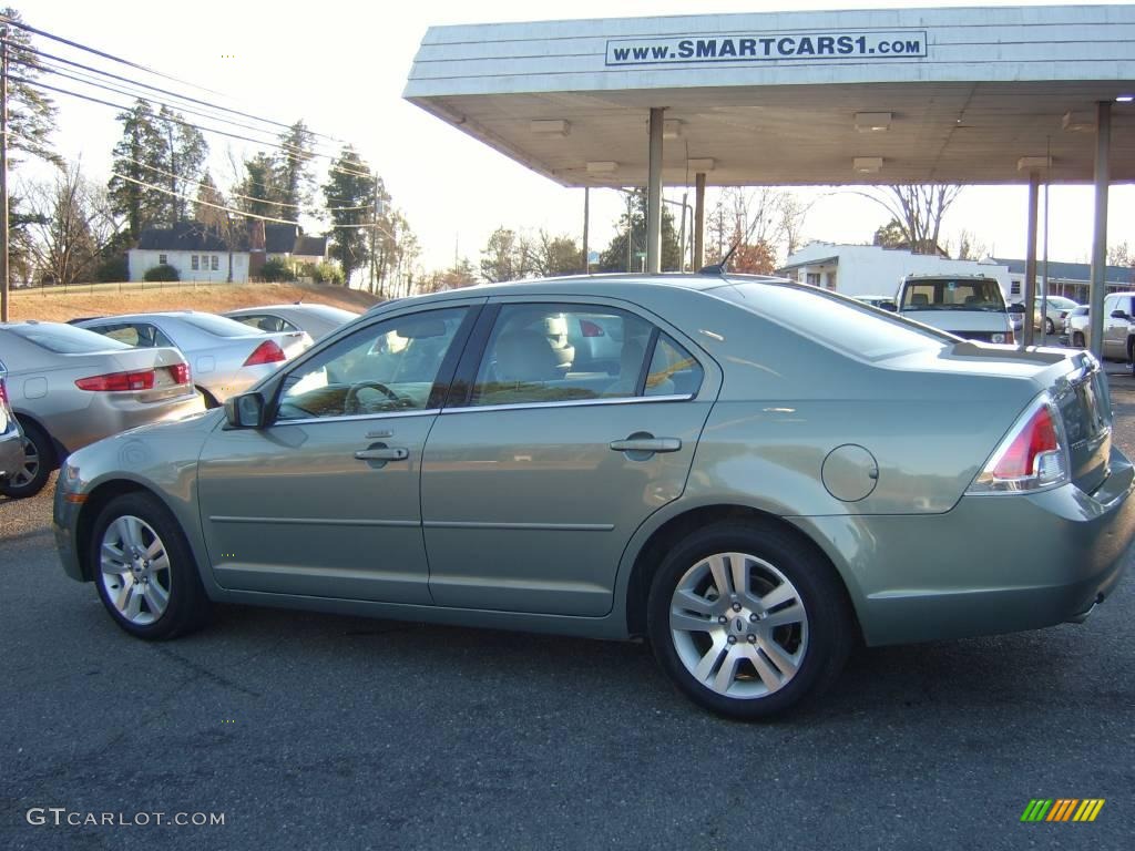 2008 Fusion SEL V6 - Moss Green Metallic / Medium Light Stone photo #6