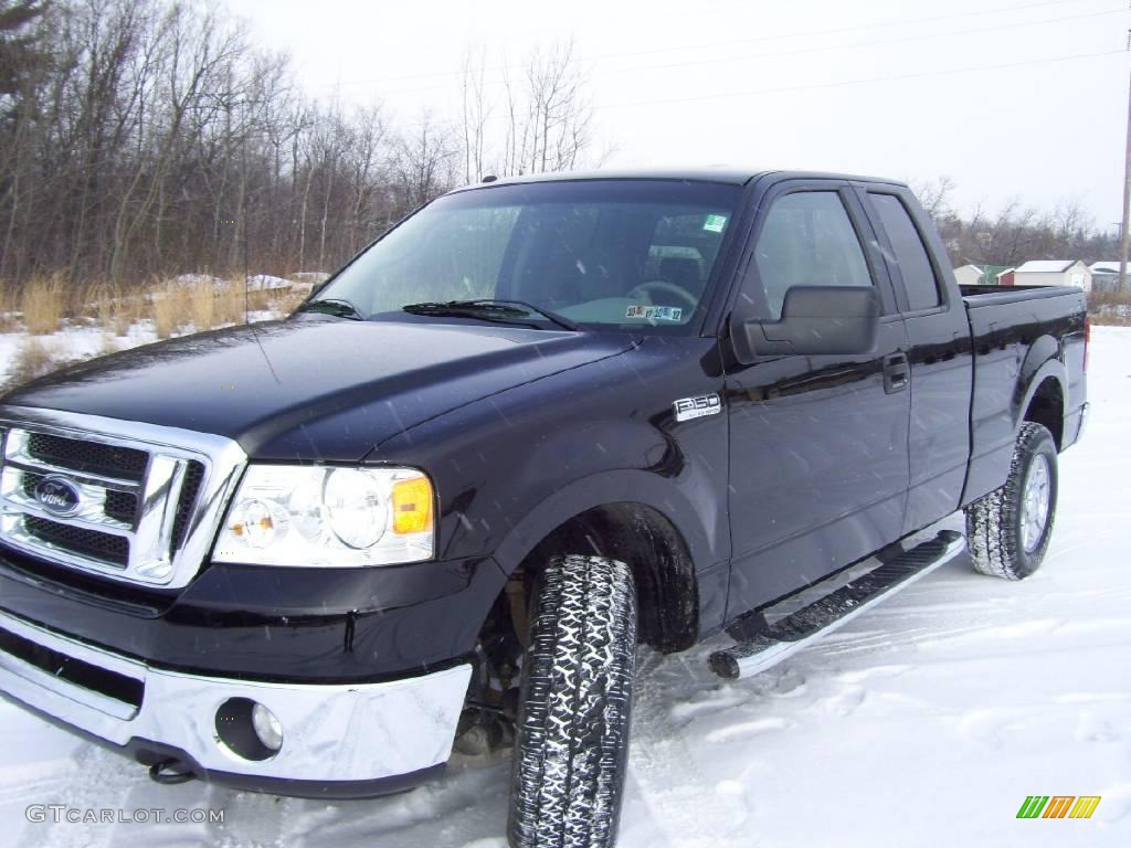 2008 F150 XLT SuperCab 4x4 - Black / Medium/Dark Flint photo #1