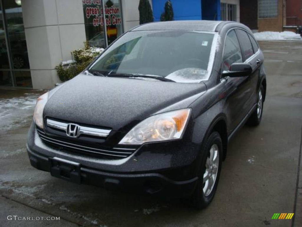 2008 CR-V EX-L 4WD - Nighthawk Black Pearl / Black photo #8
