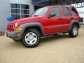 2005 Flame Red Jeep Liberty Sport  photo #2