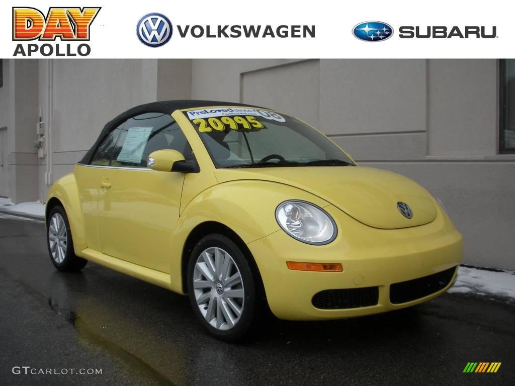 2008 New Beetle SE Convertible - Sunflower Yellow / Black photo #1