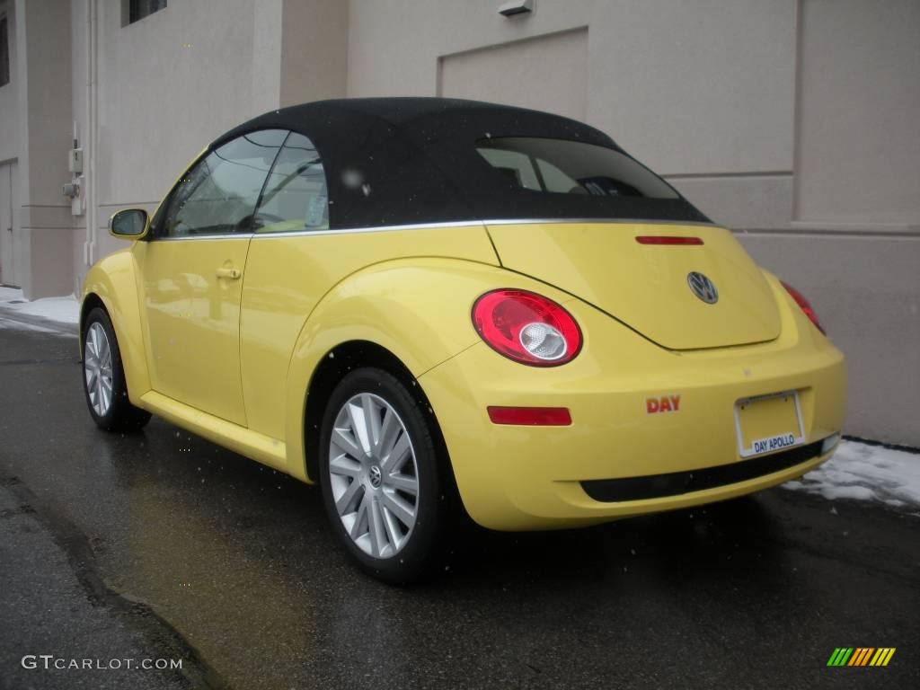 2008 New Beetle SE Convertible - Sunflower Yellow / Black photo #4