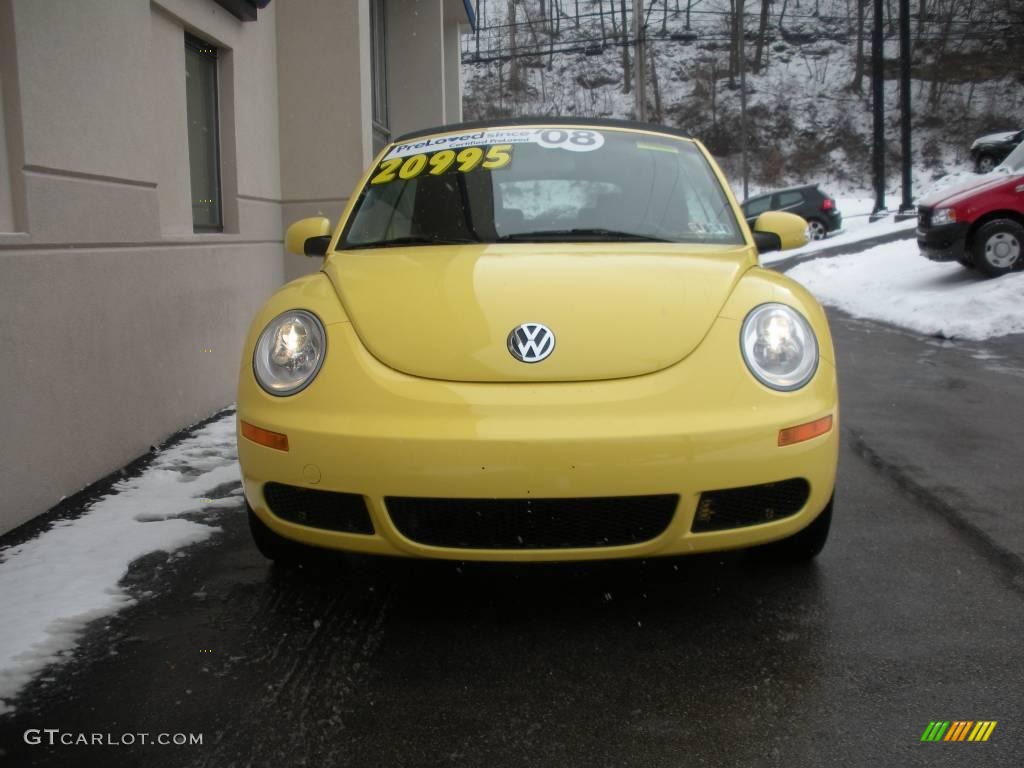 2008 New Beetle SE Convertible - Sunflower Yellow / Black photo #7