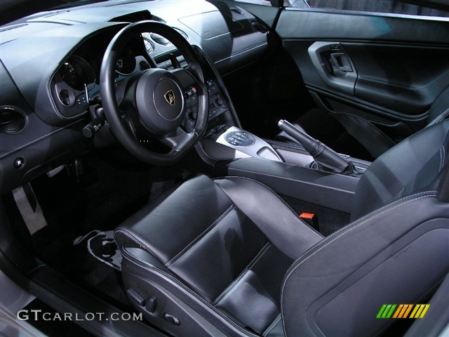 Black Interior 2005 Lamborghini Gallardo Coupe E-Gear Photo #243840