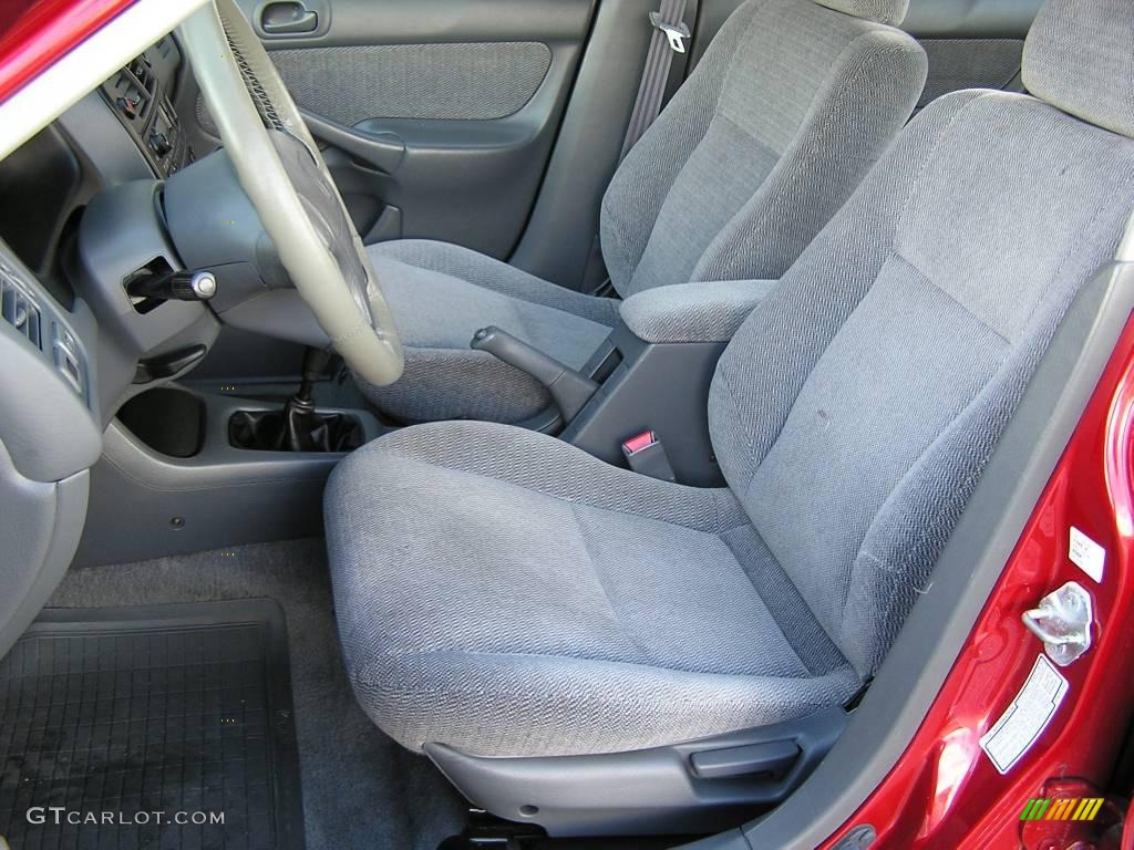 1998 Civic LX Sedan - Inza Red Pearl / Gray photo #7