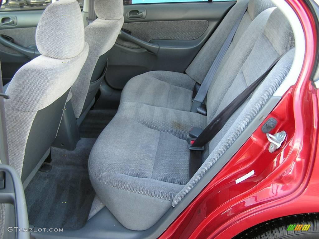 1998 Civic LX Sedan - Inza Red Pearl / Gray photo #8