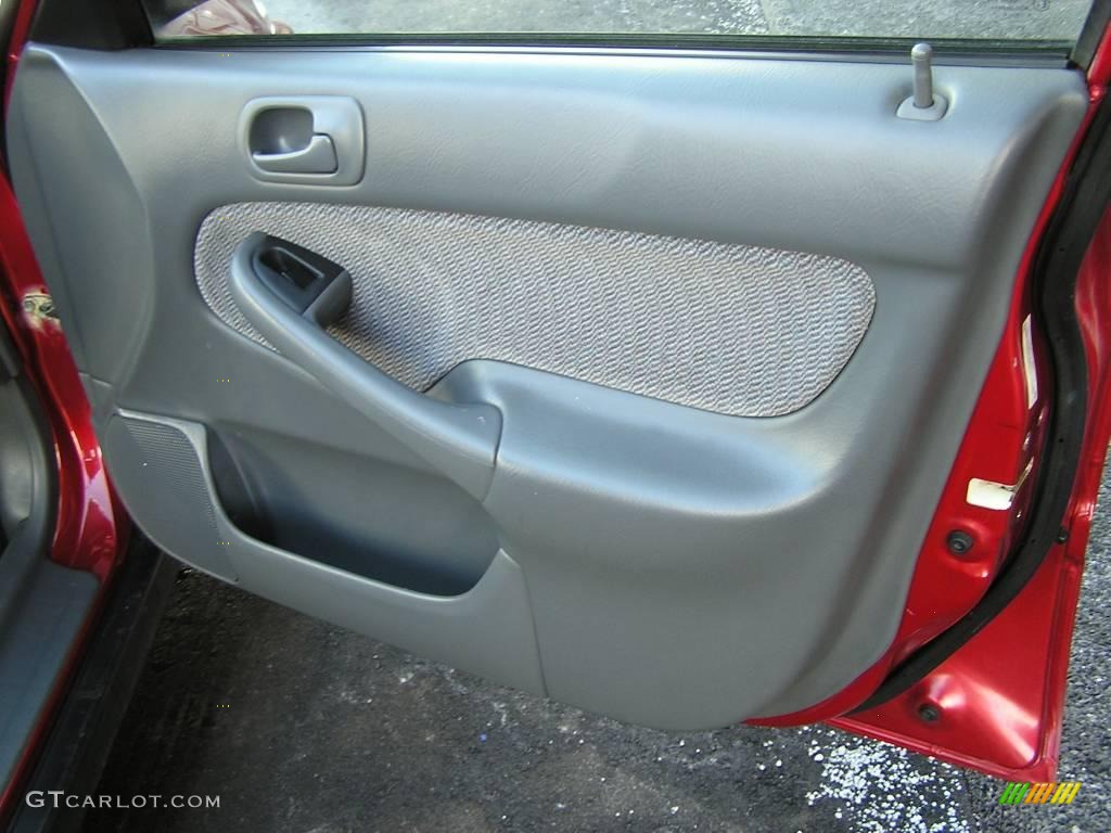 1998 Civic LX Sedan - Inza Red Pearl / Gray photo #14