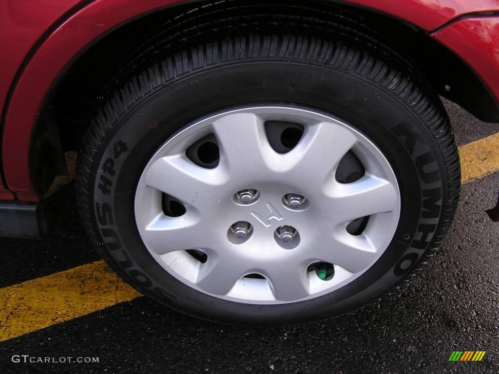 1998 Civic LX Sedan - Inza Red Pearl / Gray photo #18
