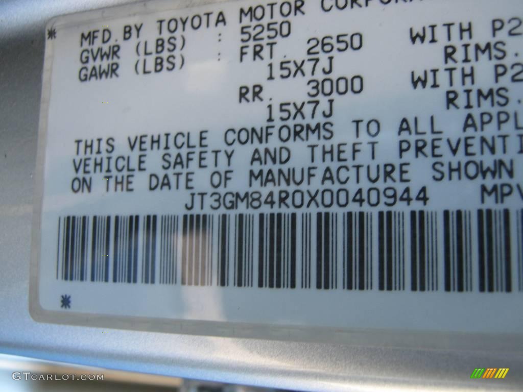 1999 4Runner  - Millennium Silver Metallic / Gray photo #14