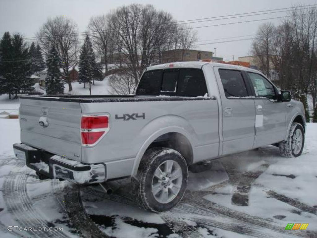 2010 F150 Lariat SuperCrew 4x4 - Ingot Silver Metallic / Black photo #3