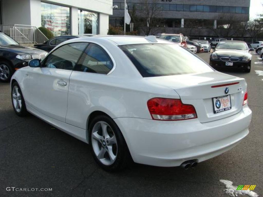 2008 1 Series 128i Coupe - Alpine White / Black photo #6