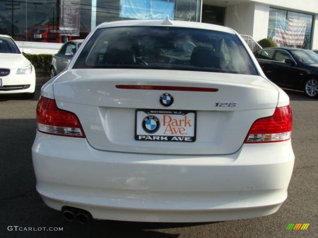 2008 1 Series 128i Coupe - Alpine White / Black photo #7