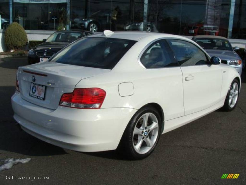 2008 1 Series 128i Coupe - Alpine White / Black photo #8