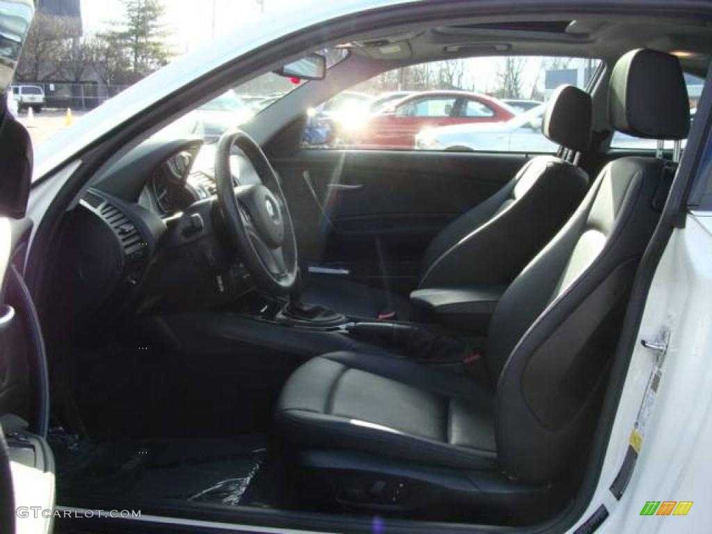 2008 1 Series 128i Coupe - Alpine White / Black photo #10