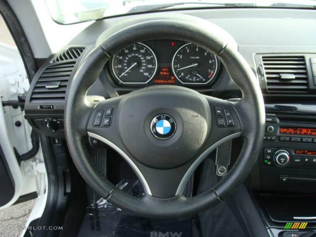 2008 1 Series 128i Coupe - Alpine White / Black photo #13