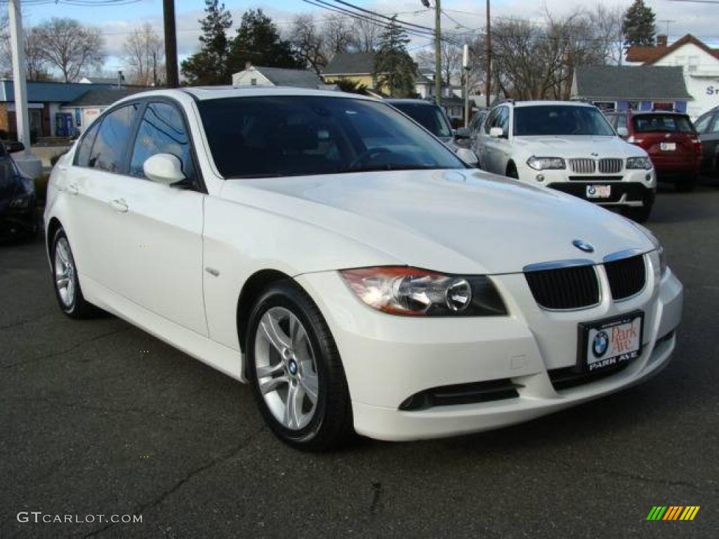 2008 3 Series 328i Sedan - Alpine White / Black photo #2