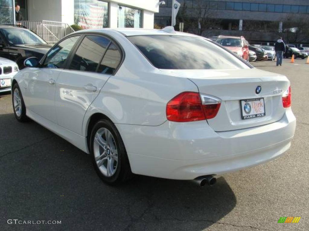 2008 3 Series 328i Sedan - Alpine White / Black photo #6