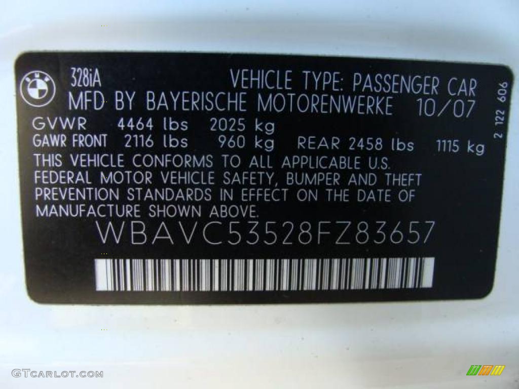 2008 3 Series 328i Sedan - Alpine White / Black photo #26
