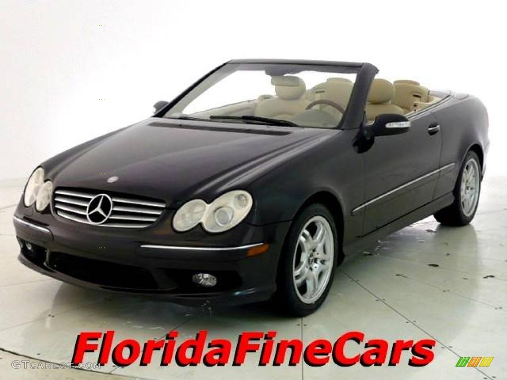 2004 CLK 500 Cabriolet - Black / Stone photo #1