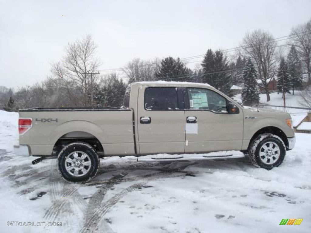 2010 F150 XLT SuperCrew 4x4 - Pueblo Gold Metallic / Tan photo #2