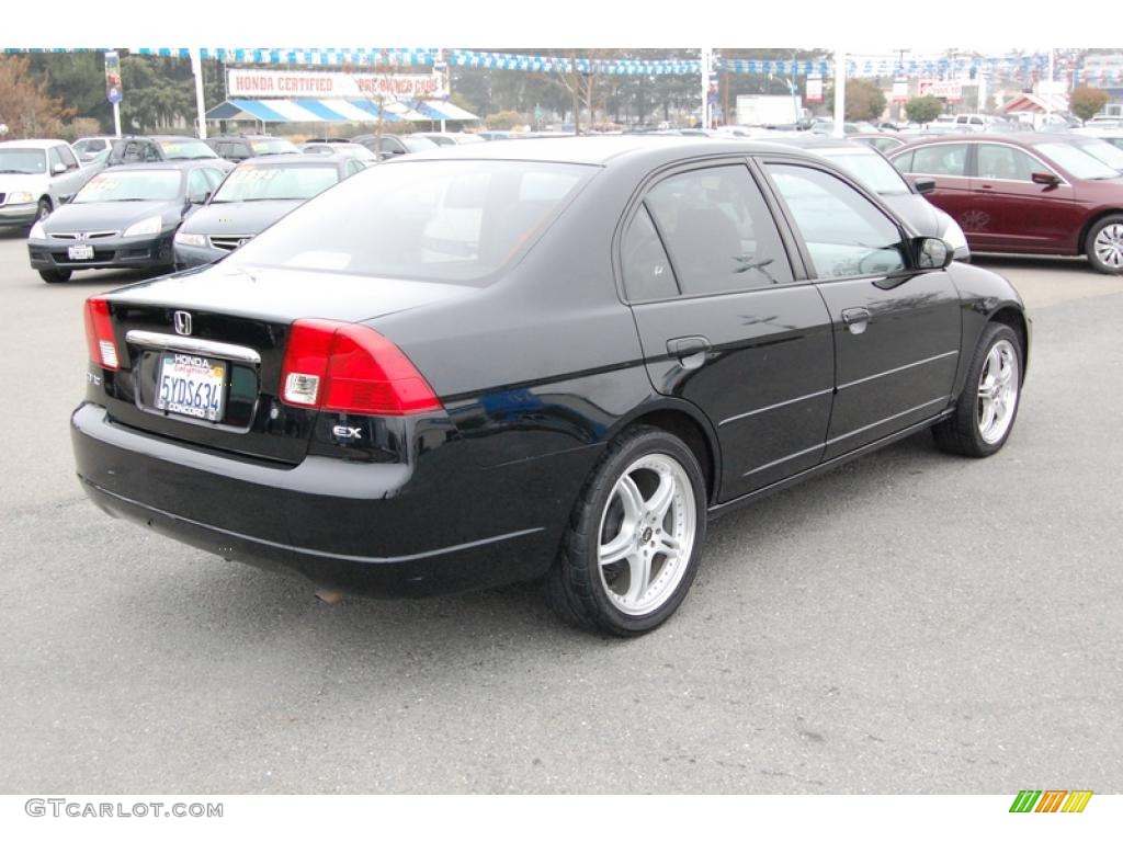2003 Civic EX Sedan - Nighthawk Black Pearl / Gray photo #3