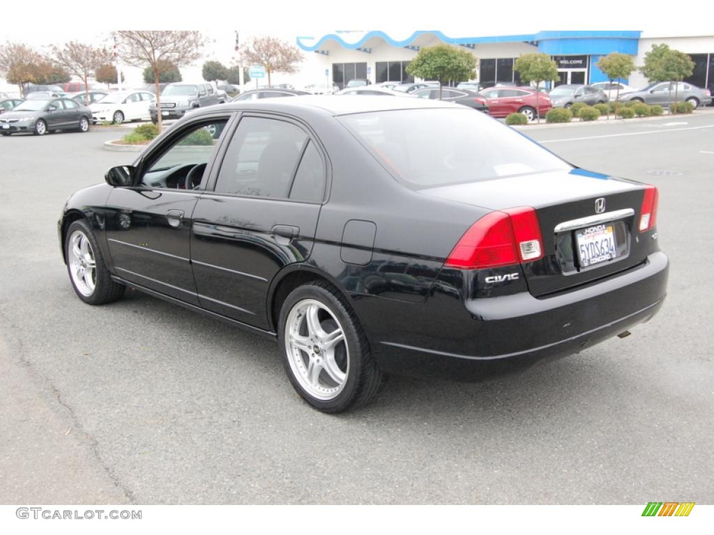 2003 Civic EX Sedan - Nighthawk Black Pearl / Gray photo #5