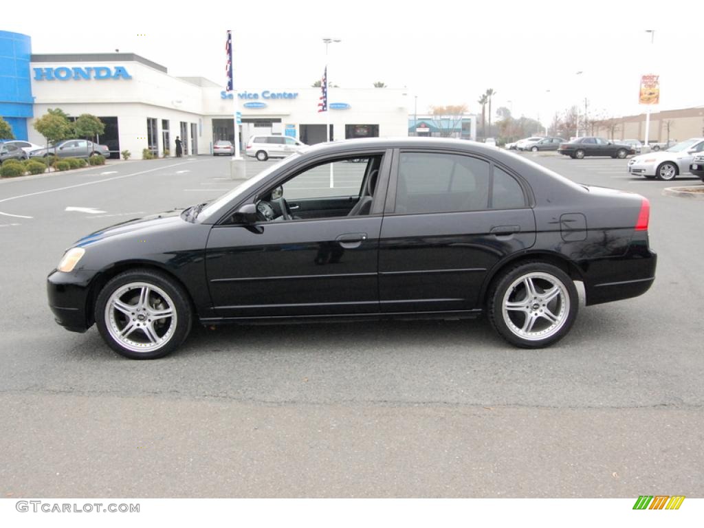 2003 Civic EX Sedan - Nighthawk Black Pearl / Gray photo #6