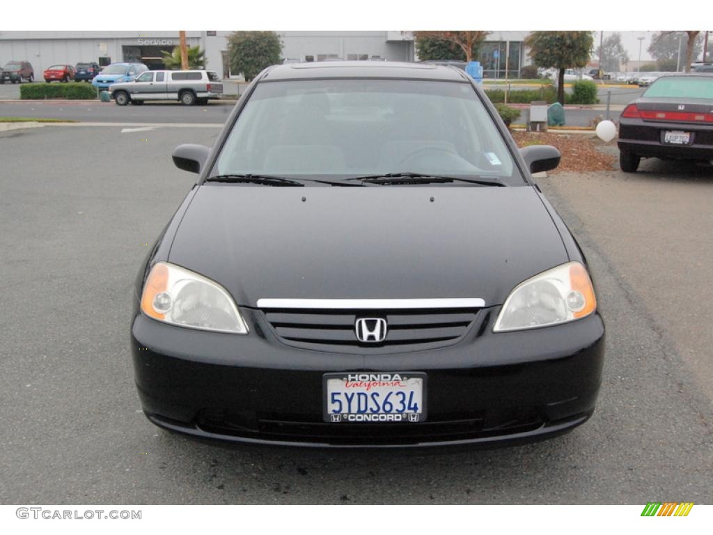 2003 Civic EX Sedan - Nighthawk Black Pearl / Gray photo #8