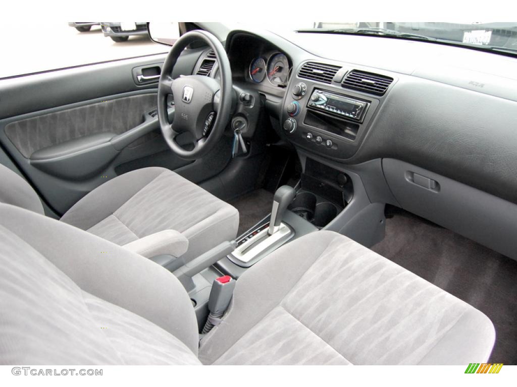 2003 Civic EX Sedan - Nighthawk Black Pearl / Gray photo #22