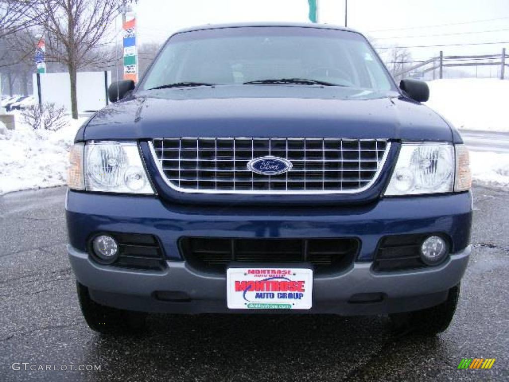 2004 Explorer XLT 4x4 - Dark Blue Pearl Metallic / Graphite photo #8