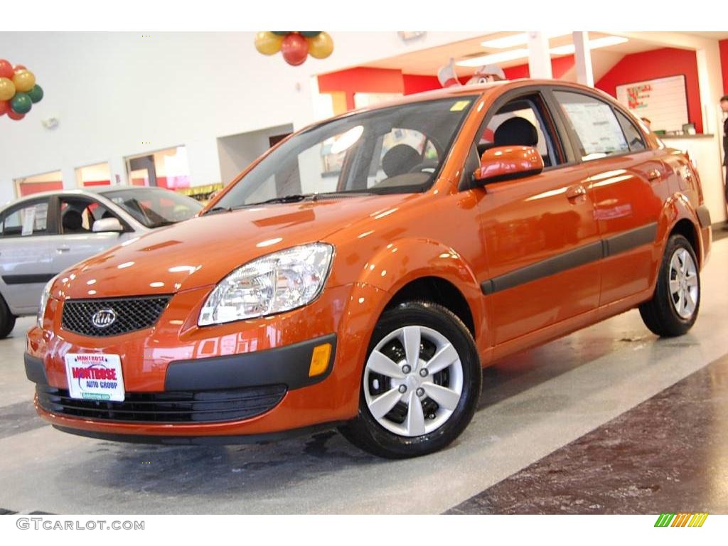 Sunset Orange Kia Rio