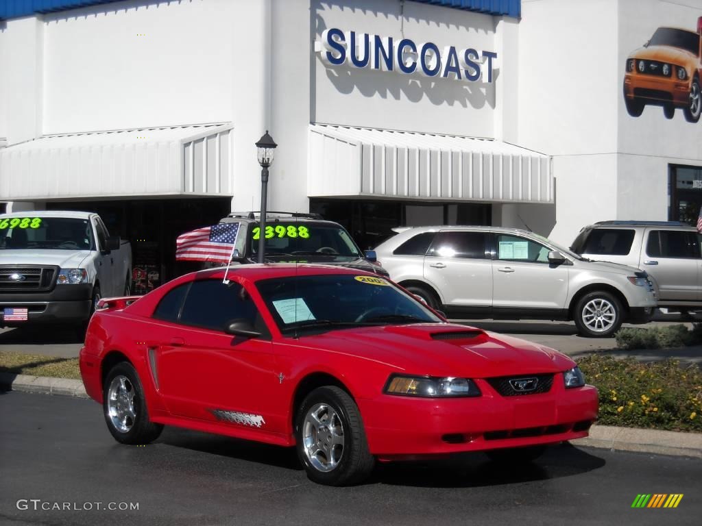 2003 Mustang V6 Coupe - Torch Red / Dark Charcoal photo #1