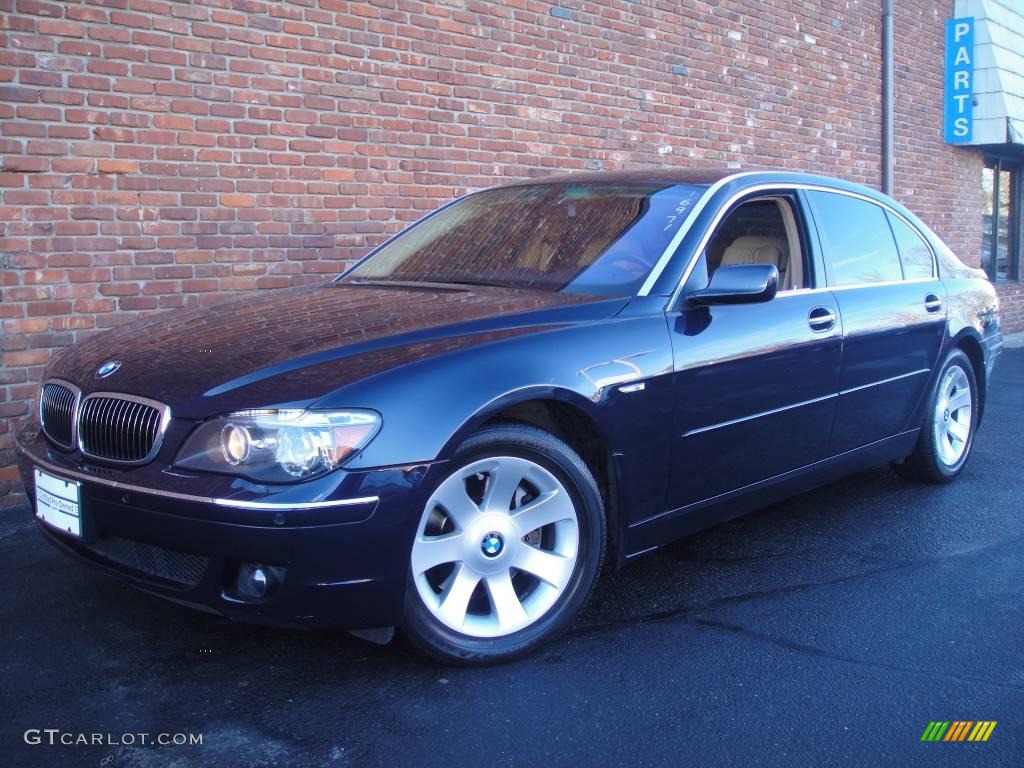 2007 7 Series 750Li Sedan - Monaco Blue Metallic / Natural Brown photo #1