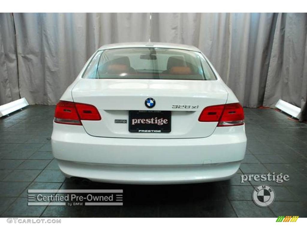 2007 3 Series 328xi Coupe - Alpine White / Coral Red/Black photo #3