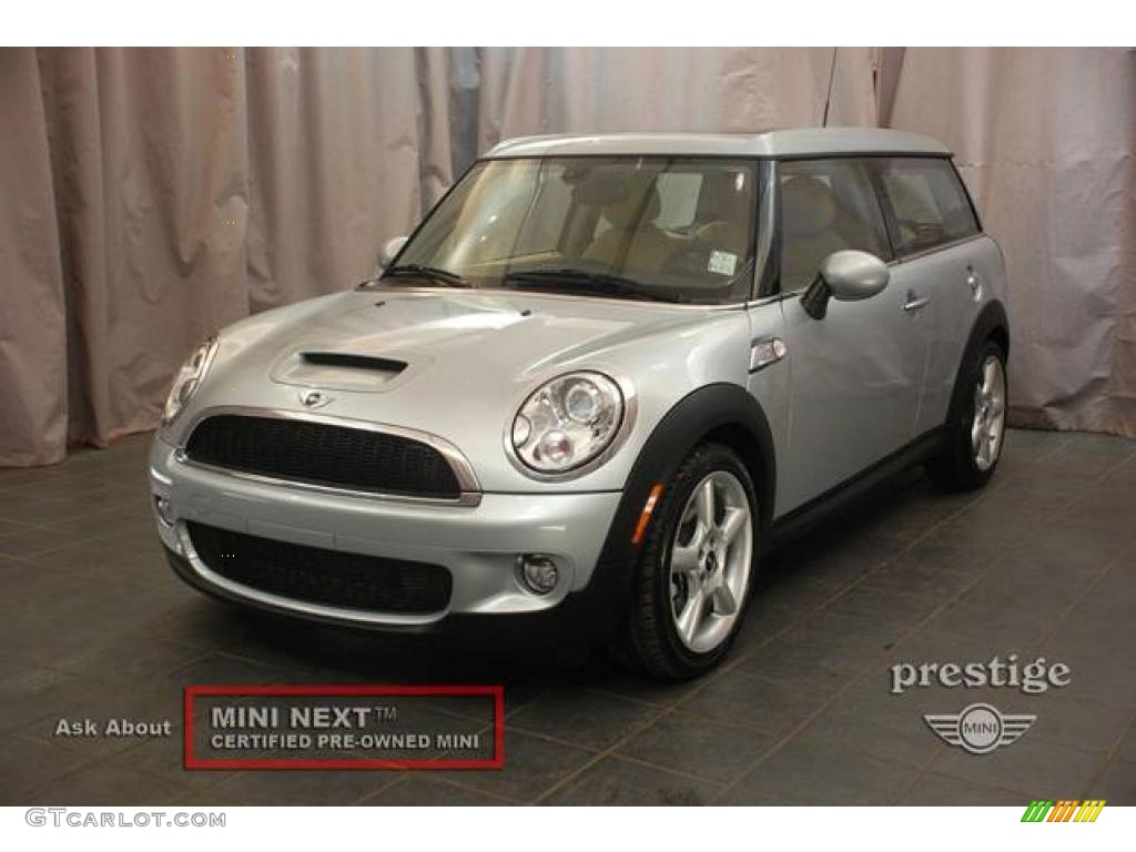 2009 Cooper S Clubman - Pure Silver Metallic / Gravity Tuscan Beige Leather photo #1