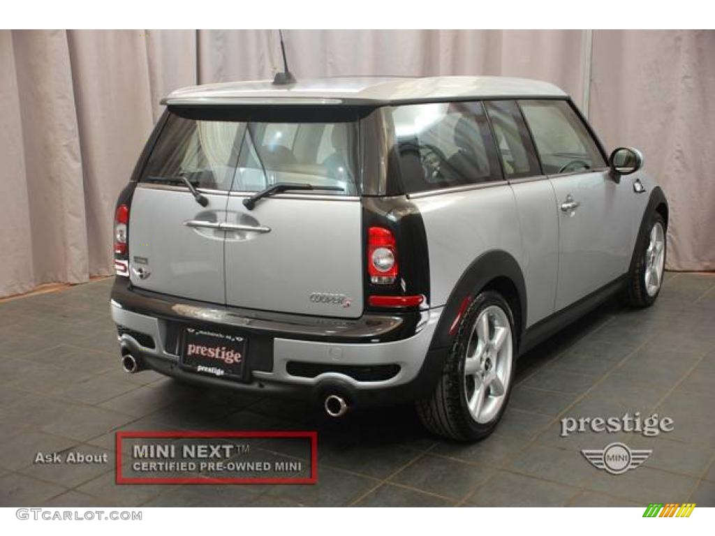 2009 Cooper S Clubman - Pure Silver Metallic / Gravity Tuscan Beige Leather photo #4