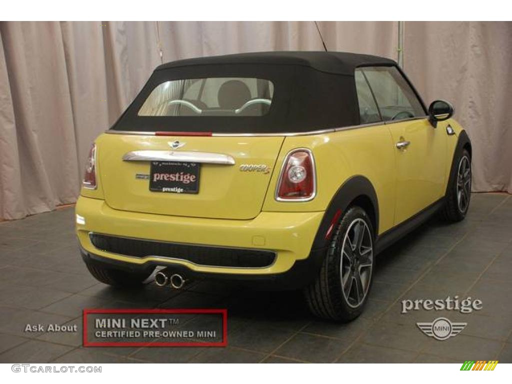 2009 Cooper S Convertible - Interchange Yellow / Black/Yellow photo #2