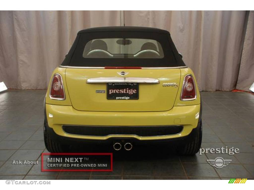 2009 Cooper S Convertible - Interchange Yellow / Black/Yellow photo #3