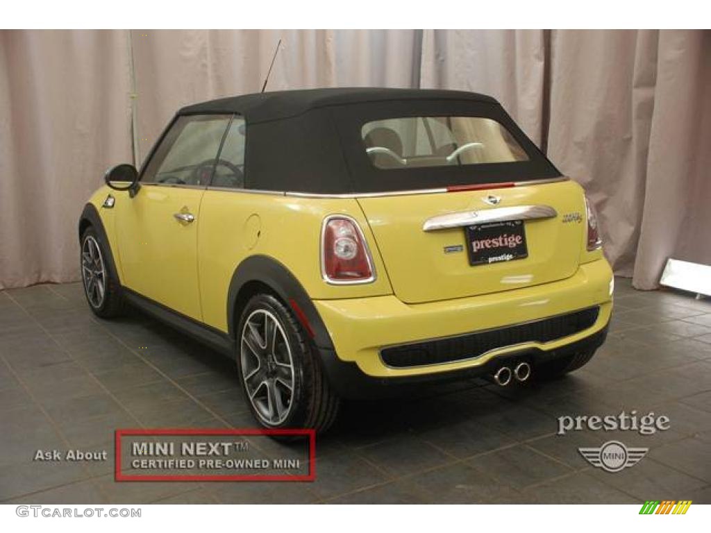 2009 Cooper S Convertible - Interchange Yellow / Black/Yellow photo #4
