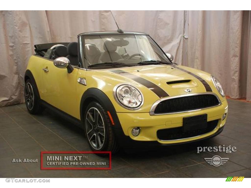 2009 Cooper S Convertible - Interchange Yellow / Black/Yellow photo #6