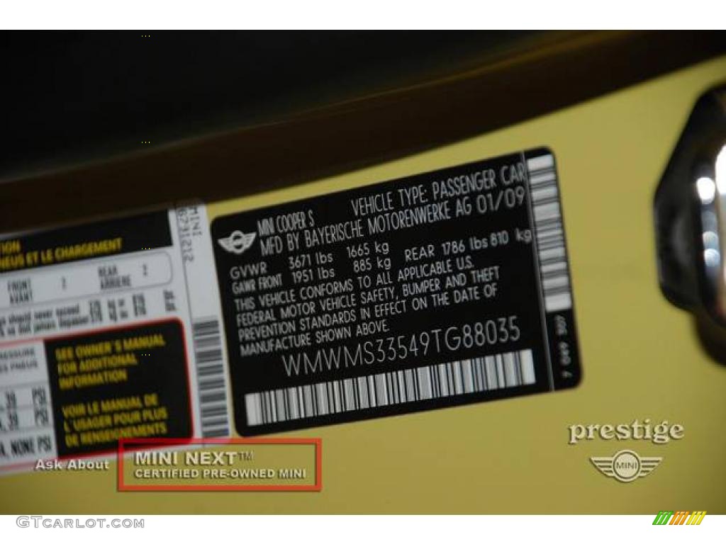 2009 Cooper S Convertible - Interchange Yellow / Black/Yellow photo #12