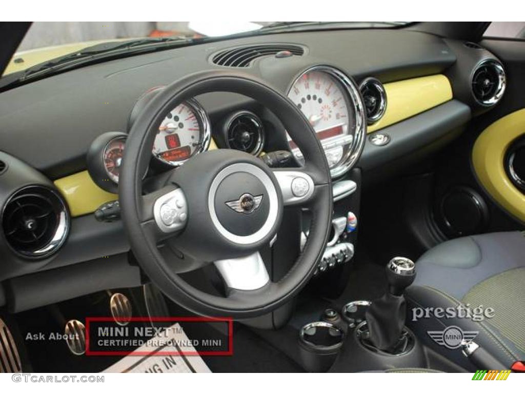 2009 Cooper S Convertible - Interchange Yellow / Black/Yellow photo #14